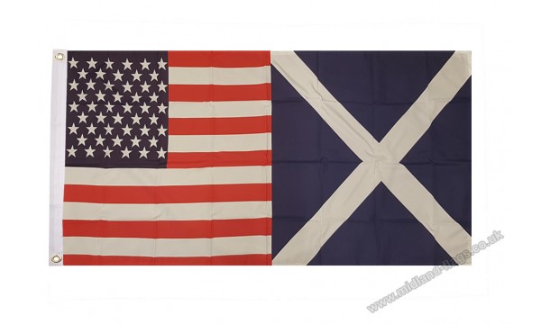 USA and Scotland Friendship Flag